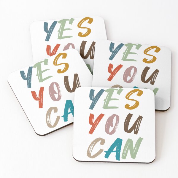 Item preview, Yes You Can – Pastel Coastal Motivational Quote designed and sold by Globe Glee Designs.