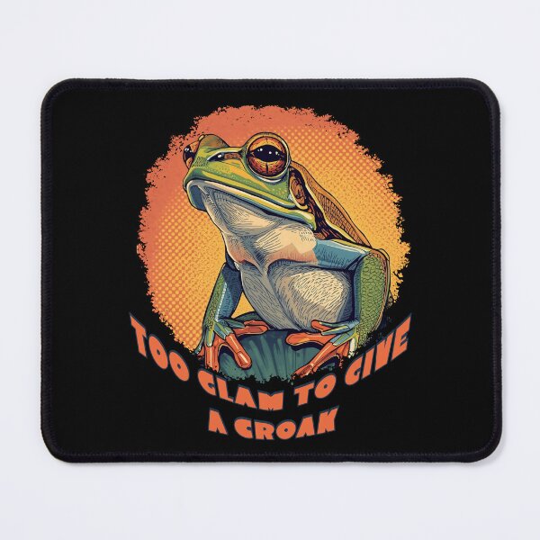 Item preview, Too Glam to Give a Croak – Stylish Frog Meme Illustration designed and sold by TestudoDesign.