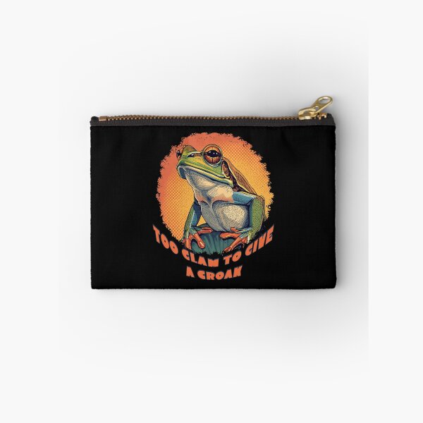 Item preview, Too Glam to Give a Croak – Stylish Frog Meme Illustration designed and sold by TestudoDesign.