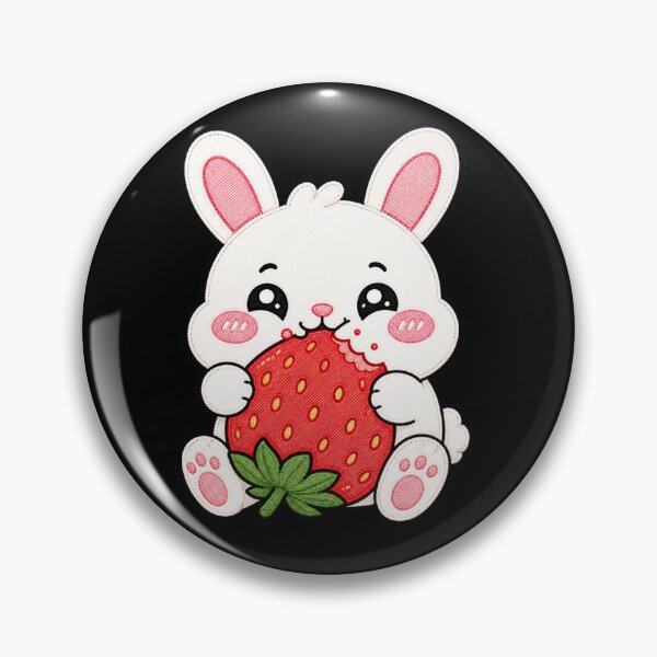 Item preview, Strawberry Bunny Cute Kawaii Cartoon Design designed and sold by ColorSplash123.