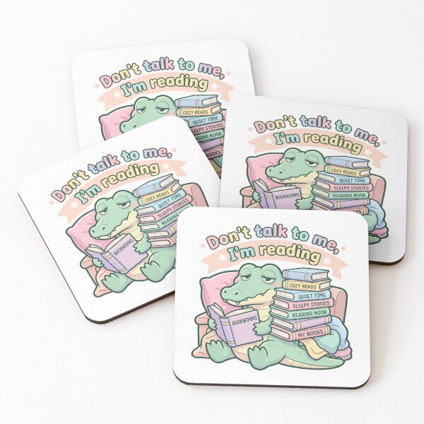 Item preview, Don’t Talk to Me I’m Reading – Cute Crocodile Book Lover Illustration designed and sold by Biwbiwty.