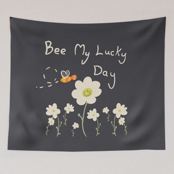 Item preview, Daisy flower with Bee, summer floral gardening graphic designed and sold by Lunevalleyart.