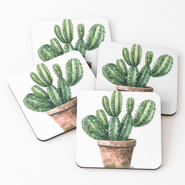 Item preview, Watercolour Cactus Pot designed and sold by The-SilentPlace.