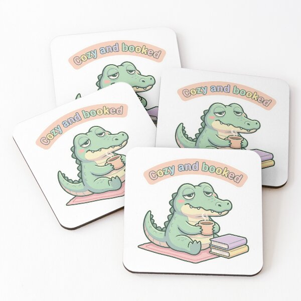 Item preview, Cozy and Booked – Cute Reading Crocodile Illustration designed and sold by Biwbiwty.
