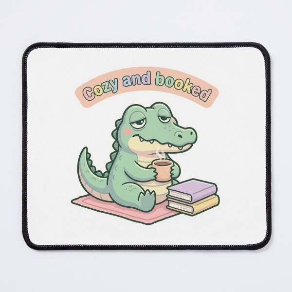 Item preview, Cozy and Booked – Cute Reading Crocodile Illustration designed and sold by Biwbiwty.