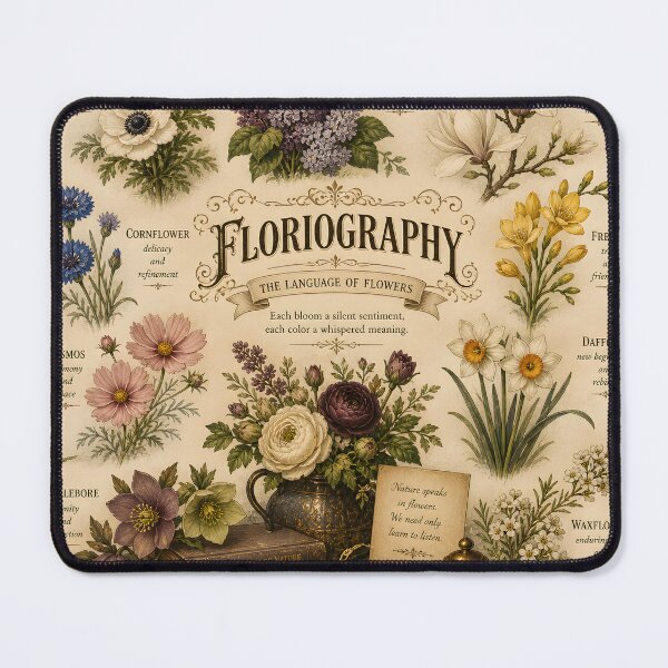 Item preview, Floriography Design with Flower Meanings – Vintage Botanical Art designed and sold by Sybille-Yates.