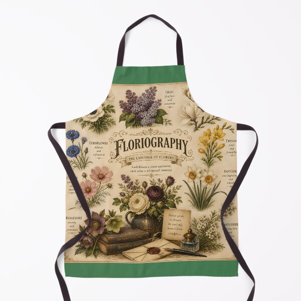Item preview, Floriography Design with Flower Meanings – Vintage Botanical Art designed and sold by Sybille-Yates.