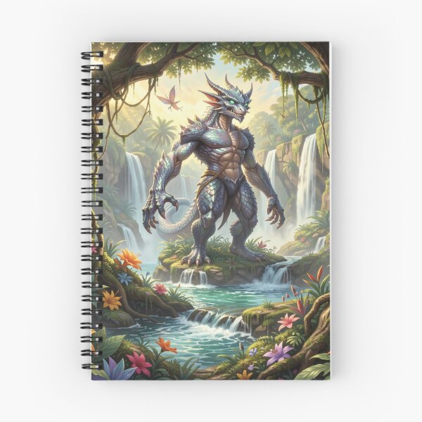 Item preview, Epic Fantasy Dragon Warrior in the Jungle Realm inspired by Boris Vallejo with mystical Power Energy designed and sold by FotoworldEdel.