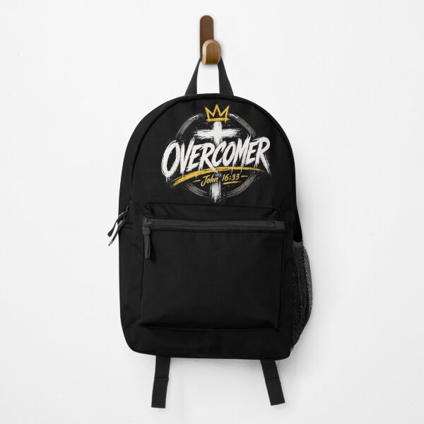 Item preview, Overcomer Christian Shirt – John 16:33 Faith Tee with Cross Crown Bold Design designed and sold by ArtsBorn2Create.