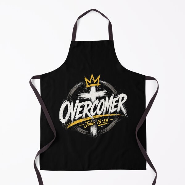 Item preview, Overcomer Christian Shirt – John 16:33 Faith Tee with Cross Crown Bold Design designed and sold by ArtsBorn2Create.