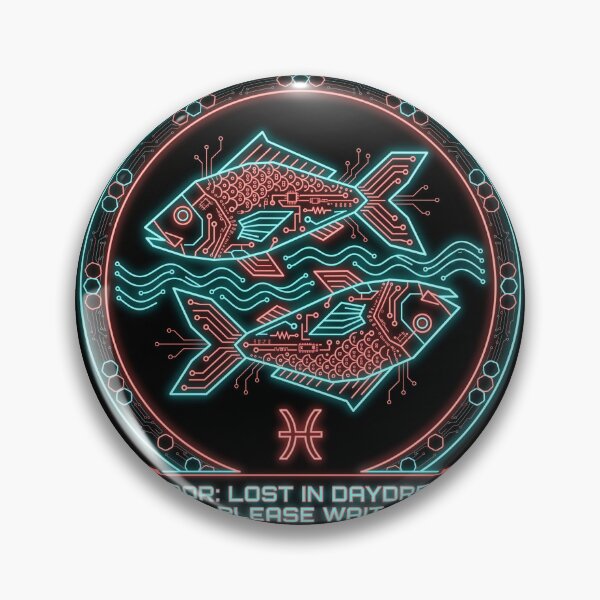 Item preview, Pisces Cyberpunk Zodiac Error Lost In Daydream Funny Astrology Design designed and sold by StillWildink.