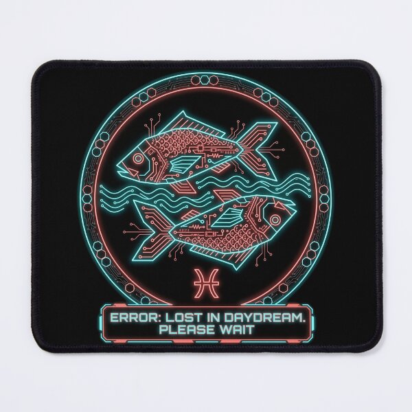 Item preview, Pisces Cyberpunk Zodiac Error Lost In Daydream Funny Astrology Design designed and sold by StillWildink.