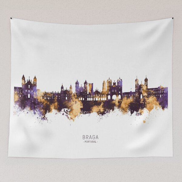 Item preview, Braga Portugal Skyline designed and sold by ArtPrints.