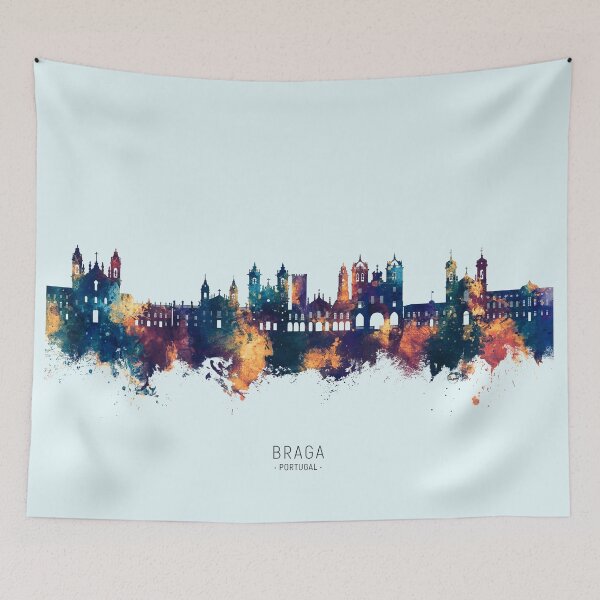 Item preview, Braga Portugal Skyline designed and sold by ArtPrints.