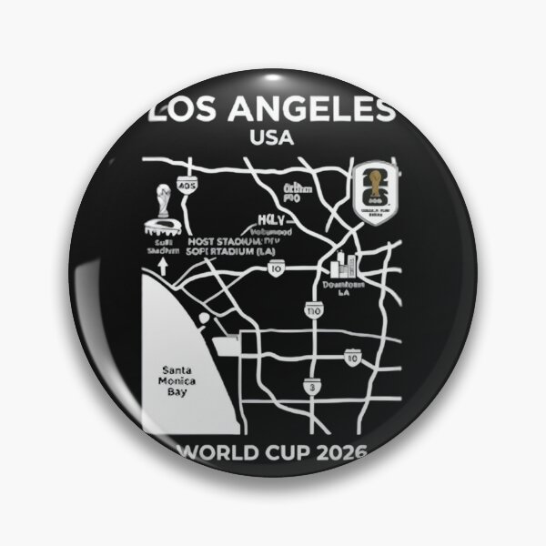 Item preview, Los Angeles 2026 Soccer Host City Map designed and sold by shopmamabite.