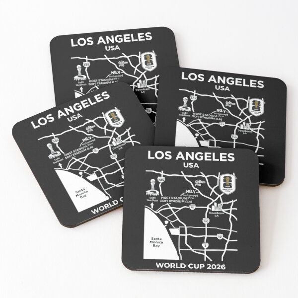 Item preview, Los Angeles 2026 Soccer Host City Map designed and sold by shopmamabite.