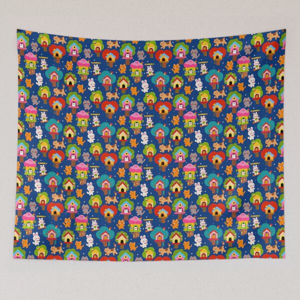Item preview, Fantasy Treehouse Pals Seamless  designed and sold by KJackArtwork.