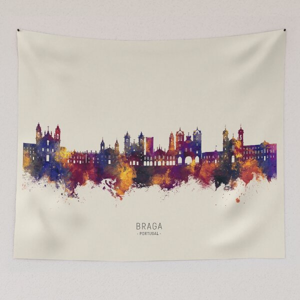 Item preview, Braga Portugal Skyline designed and sold by ArtPrints.