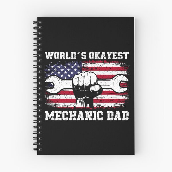 Item preview, World's Okayest Mechanic Dad - Funny Patriotic Wrench & American Flag designed and sold by Dmetalx Art Apparel.