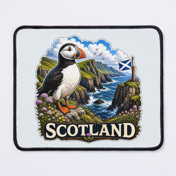 Item preview, Scotland Puffin - Scottish Coastal Cliffs Seabird designed and sold by Myra365Art.