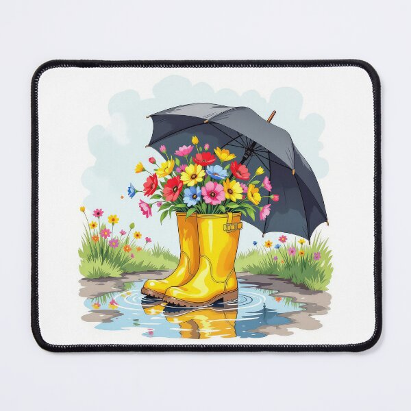 Item preview, Rainy Day Boot Bouquets 5 designed and sold by Leslie Montgomery Art.