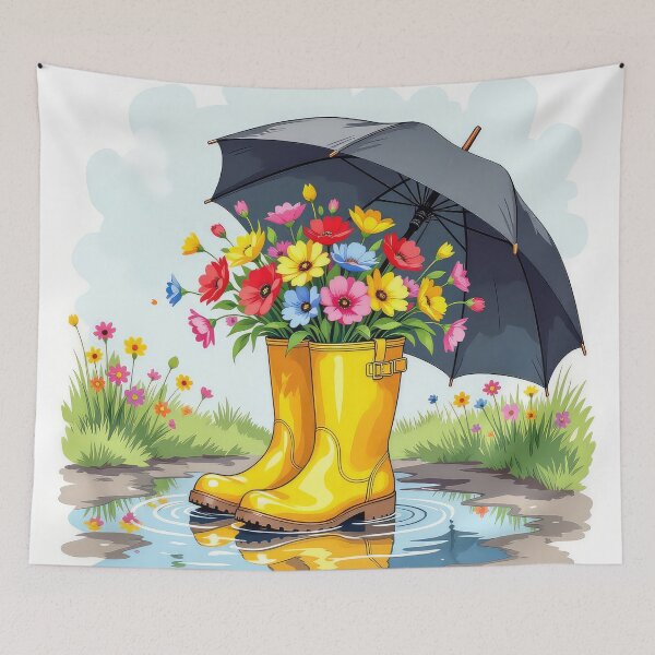 Item preview, Rainy Day Boot Bouquets 5 designed and sold by Leslie Montgomery Art.