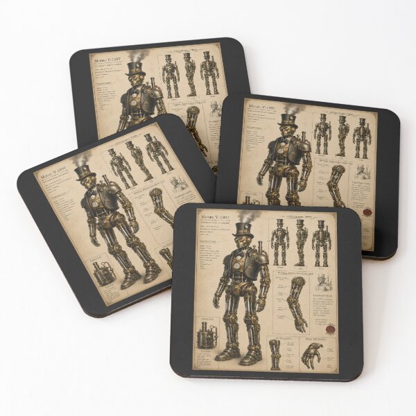 Item preview, Steampunk robot illustration  designed and sold by bluefrog.