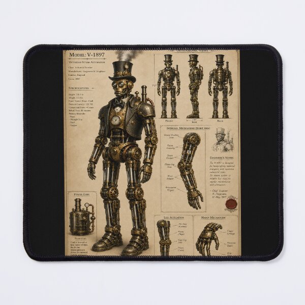 Item preview, Steampunk robot illustration  designed and sold by bluefrog.
