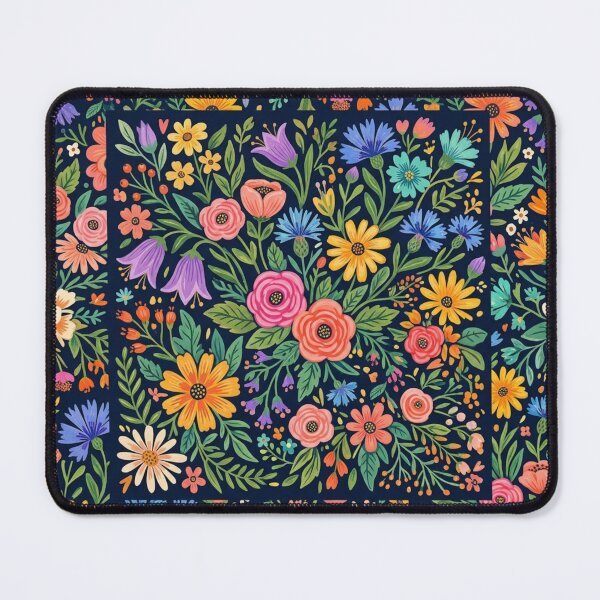 Item preview, Vibrant Midnight Meadow Pattern designed and sold by ZEYCAT.