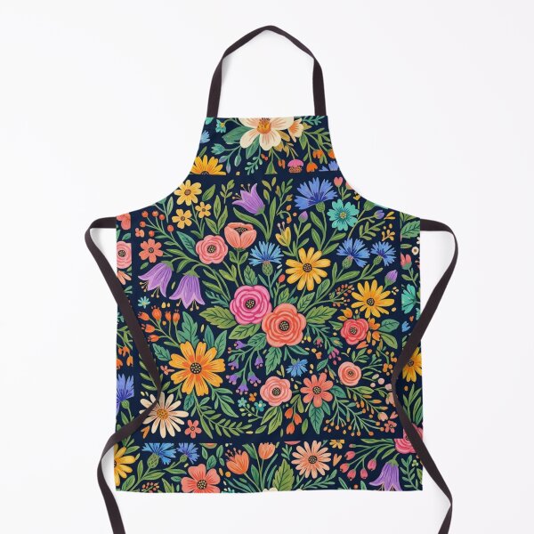 Item preview, Vibrant Midnight Meadow Pattern designed and sold by ZEYCAT.