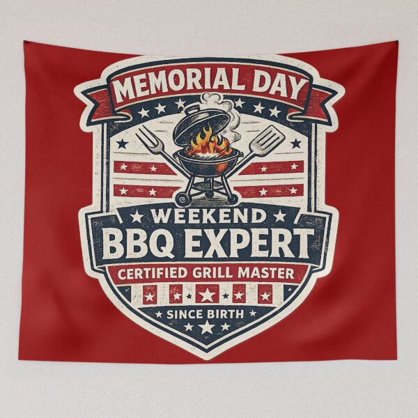 Item preview, Memorial Day BBQ Grill Master Expert – Funny Patriotic Weekend Art | BBQ Lover Gift USA designed and sold by irfanshikh.