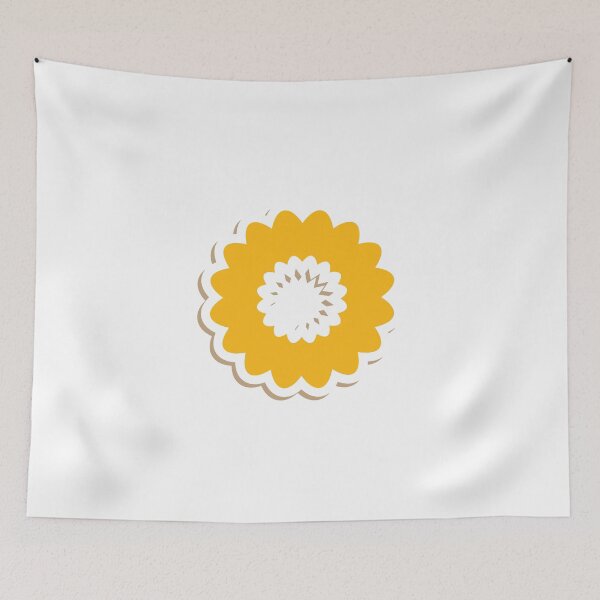 Item preview, “Retro Floral Burst | Minimal Yellow Flower Aesthetic | Scandinavian Indie Design” designed and sold by priyanshustore.