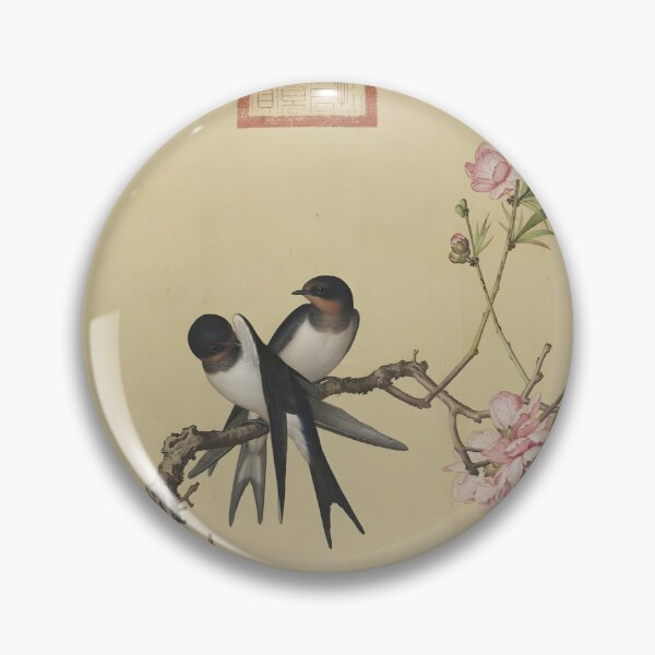Item preview, peach blossom and magpie designed and sold by Paper & Pine .