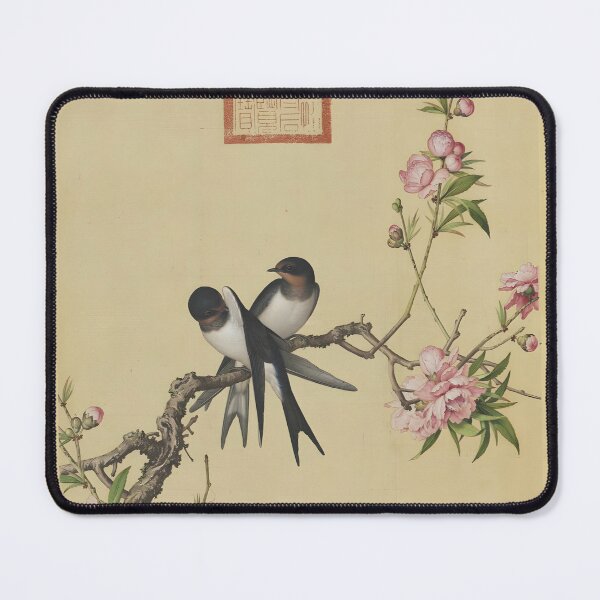 Item preview, peach blossom and magpie designed and sold by Paper & Pine .