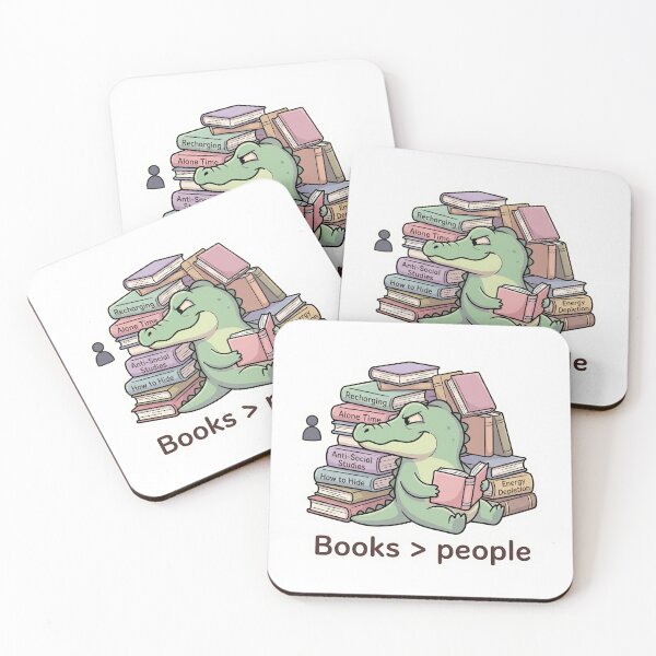 Item preview, Books Greater Than People – Funny Book Lover Illustration designed and sold by Biwbiwty.