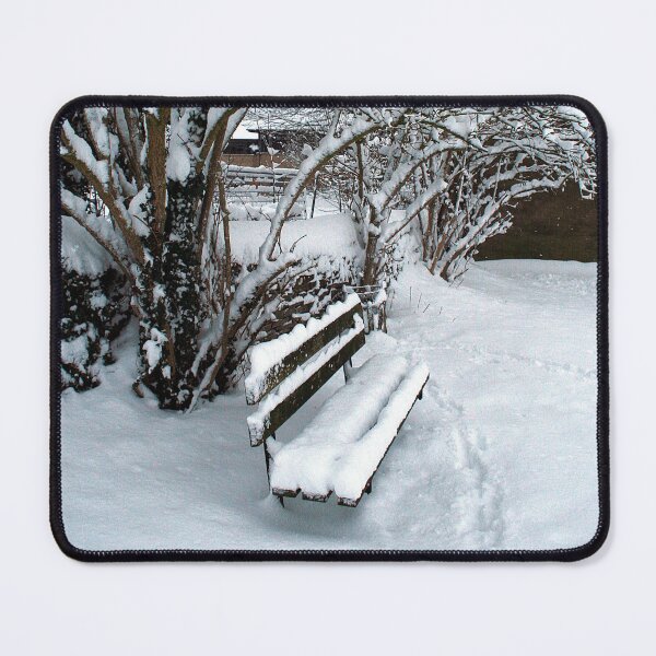 Item preview, snowy bench designed and sold by Murph's Images.