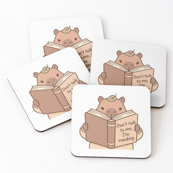 Item preview, Don’t Talk to Me I’m Reading Capybara Illustration designed and sold by Biwbiwty.