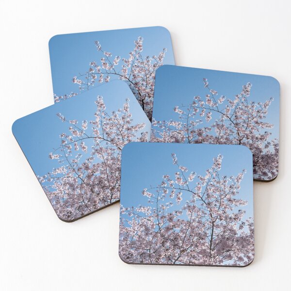 Item preview, Happy Spring Sunshine with Sakura Cherry Treetop Blossoming Against Blue Sky designed and sold by Georgia Mizuleva.