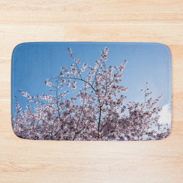 Item preview, Happy Spring Sunshine with Sakura Cherry Treetop Blossoming Against Blue Sky designed and sold by Georgia Mizuleva.