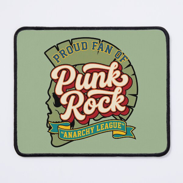 Item preview, Proud Fan Of Punk Rock Anarchy League Retro Mohawked Skull Vector designed and sold by Cozy-Old-Pub.