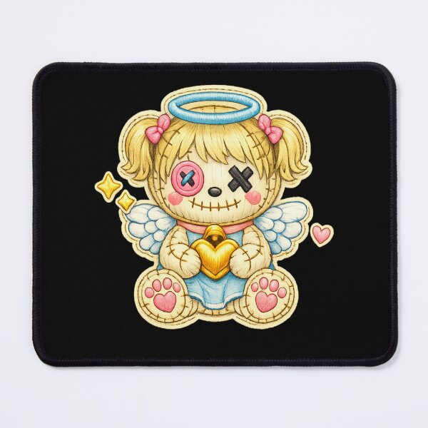 Item preview, Angel Voodoo Girl Plush - Creepy Cute Guardian Doll with Halo designed and sold by myforestfog.