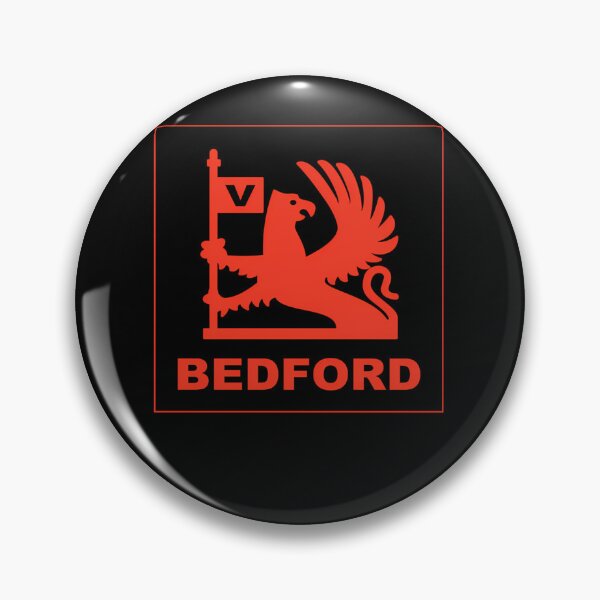 Item preview, Retro Bedford trucks emblem - Bedford red print  designed and sold by PixelsCrafter.