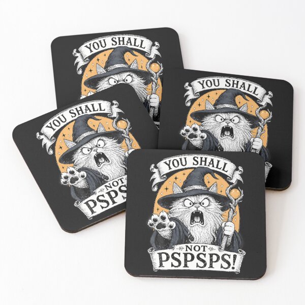 Item preview, You Shall Not Pspsps Funny Wizard Cat Fantasy Art designed and sold by Jackstudioo.