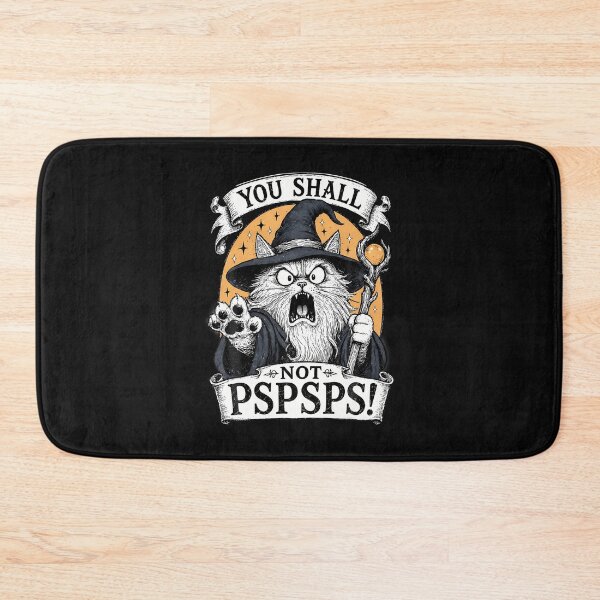 Item preview, You Shall Not Pspsps Funny Wizard Cat Fantasy Art designed and sold by Jackstudioo.