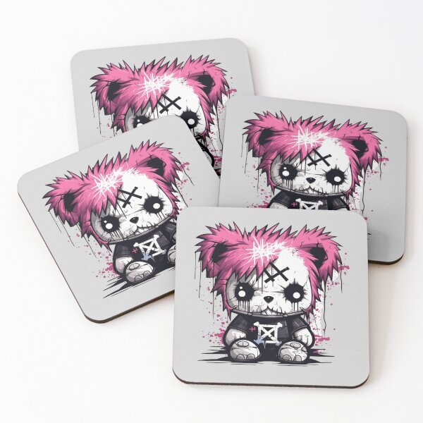 Item preview, Punk Kawaii Bear designed and sold by TheInkRaven.
