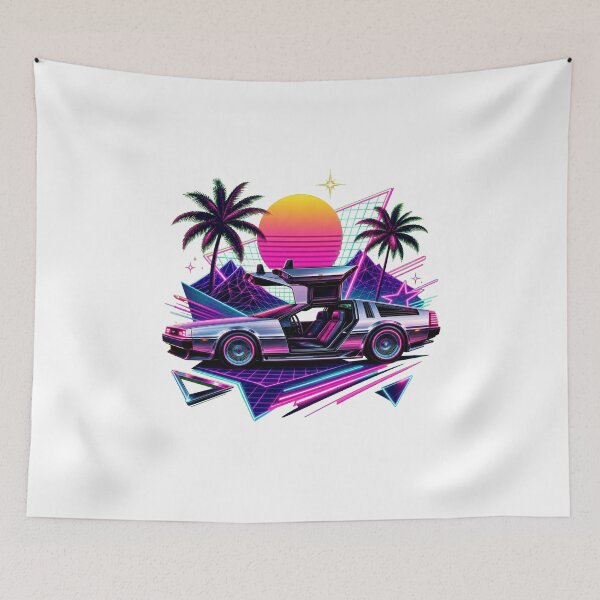 Item preview, The Synth of Delorean - Synthwave Aesthatics Art designed and sold by Unpredictable Fat Cat.