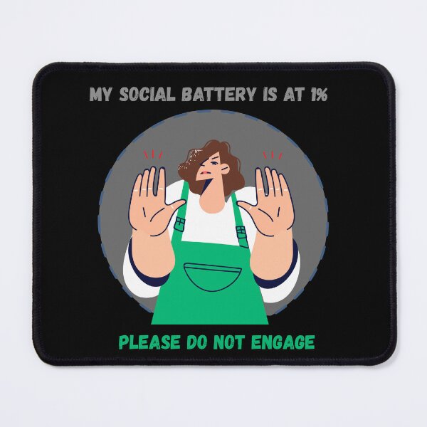 Item preview, Social Battery 1% Stop Sign  designed and sold by ContigoART.