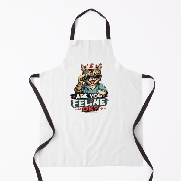 Item preview, Are You Feline OK? Funny Retro Cat Nurse Gifts Nurse Week Gifts designed and sold by Wild Pixel Studio.