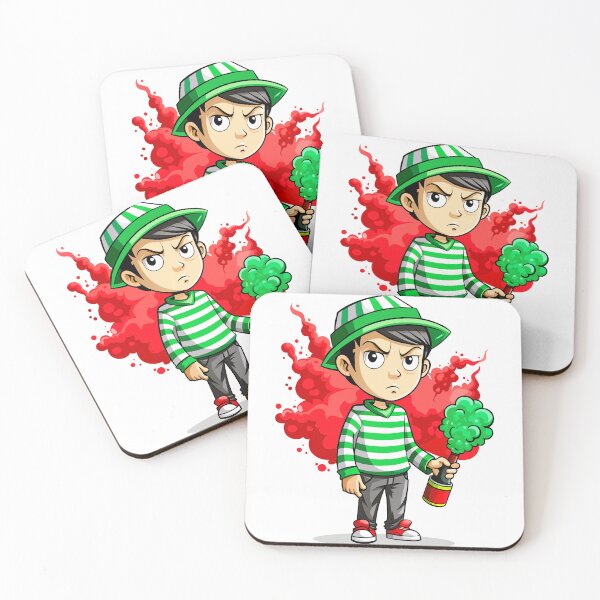 Item preview, Angry Street Artist Boy with Smoke Bomb designed and sold by ArhaanFashions.