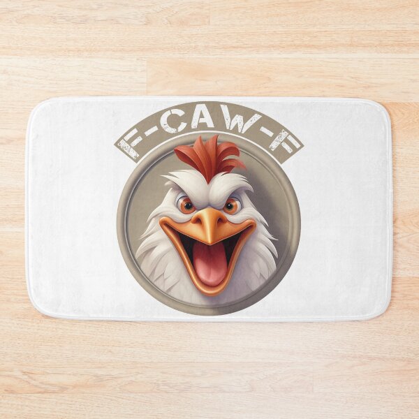 Item preview, Crazy Chicken F-CAW-F Mad Rooster Cartoon Mascot Design designed and sold by DesignArtist.ia.
